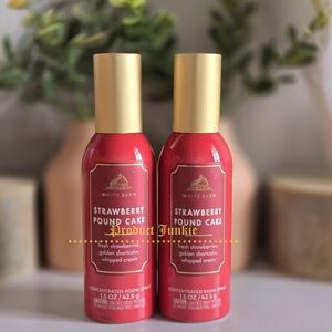 2 Strawberry Poundcake Concentrated Room Sprays by Bath and Body Works